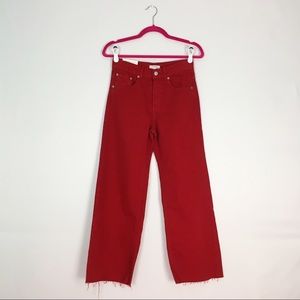 Zara Jeans - NWT Zara Red High Rise Cropped Jeans 2 Zara Jeans - NWT Zara Red High Rise Cropped Jeans 2